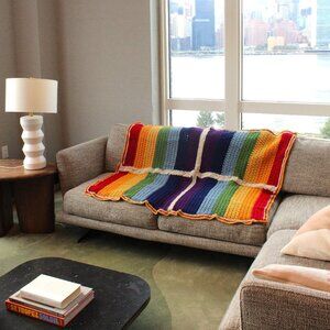 NODS Arts Rainbow Crochet Blanket